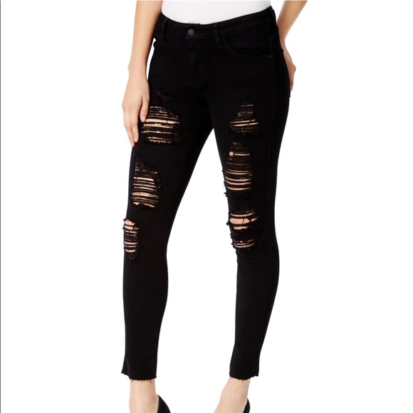 GUESS Distressed Ankle Skinny Jeans - Picture 1 of 7
